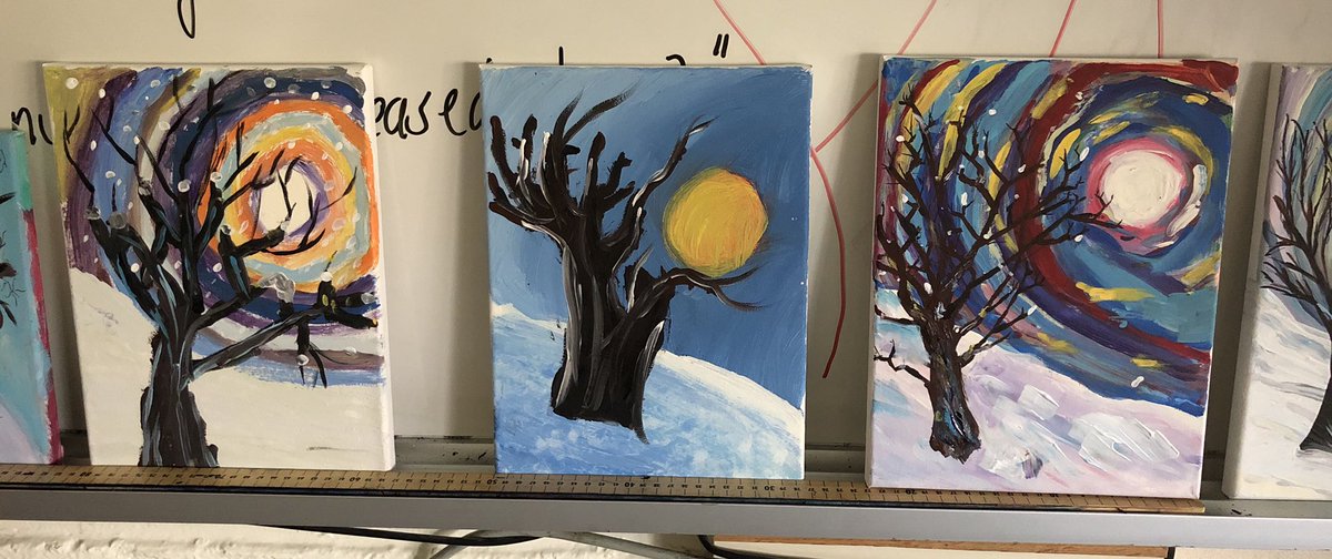 SLPQEB's tweet photo. Working on painting textured landscapes.  Love all of the creativity. https://t.co/dF3rMyaJTg