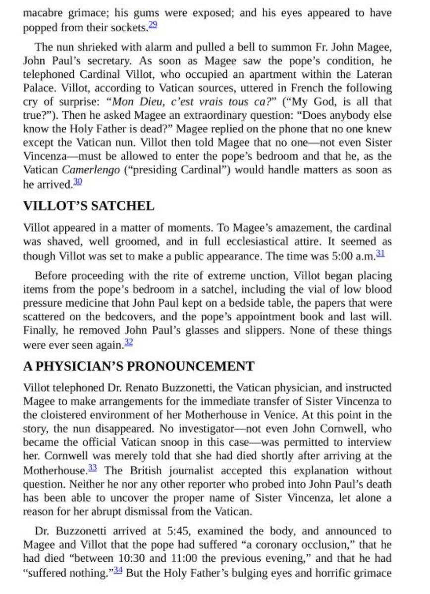 After the death of Pope Paul VI, the Vatican's financial portfolios were found in disarray but his successor, John Paul I. He announced reforms on September 28th, 1978, 33 days after he had taken office. That night, he died under very peculiar circumstances: