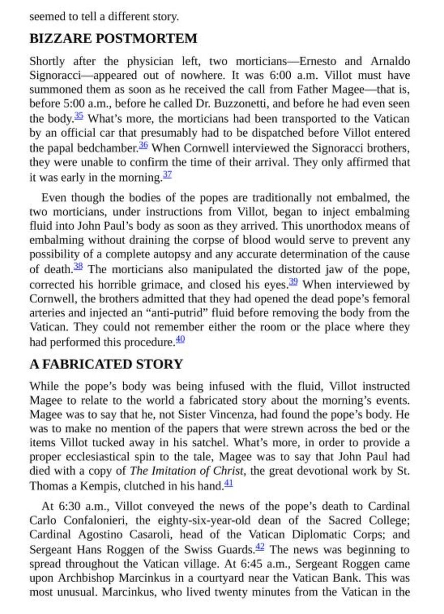 After the death of Pope Paul VI, the Vatican's financial portfolios were found in disarray but his successor, John Paul I. He announced reforms on September 28th, 1978, 33 days after he had taken office. That night, he died under very peculiar circumstances: