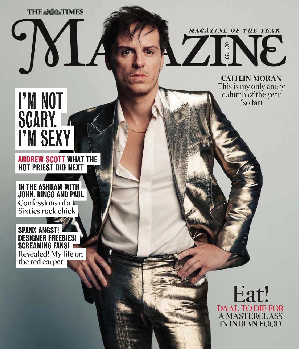 TheMagShed's tweet photo. Andrew Scott appears on the cover of the new Times Magazine, with an exclusive interview inside. Get it at https://t.co/XPAfXcbEZz #andrewscott #HisDarkMaterials #Fleabag #hotpriest https://t.co/PJJKCKXnkU