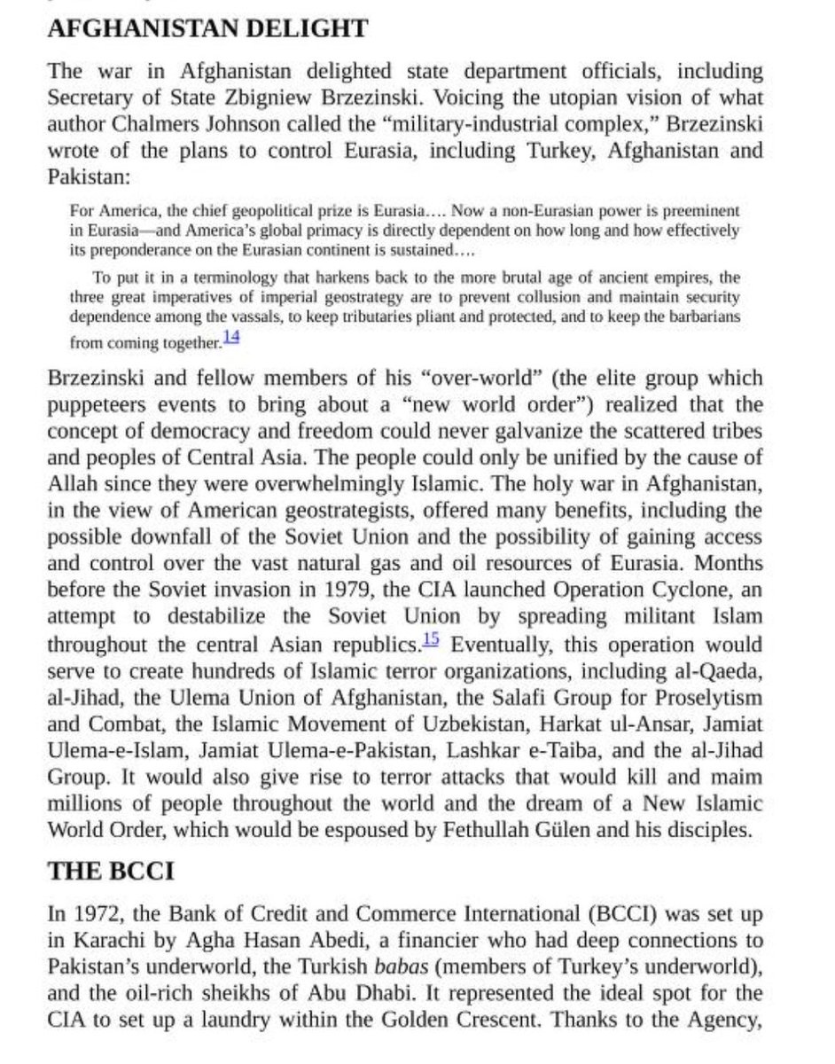 Thus, the IOR (the Institute for the Works of Religion, aka, the Vatican Bank) could continue as a front for black funds and covert ops. This was critically important for the US intelligence community on two fronts: the US War in Afghanistan and the heroin trade through Turkey: