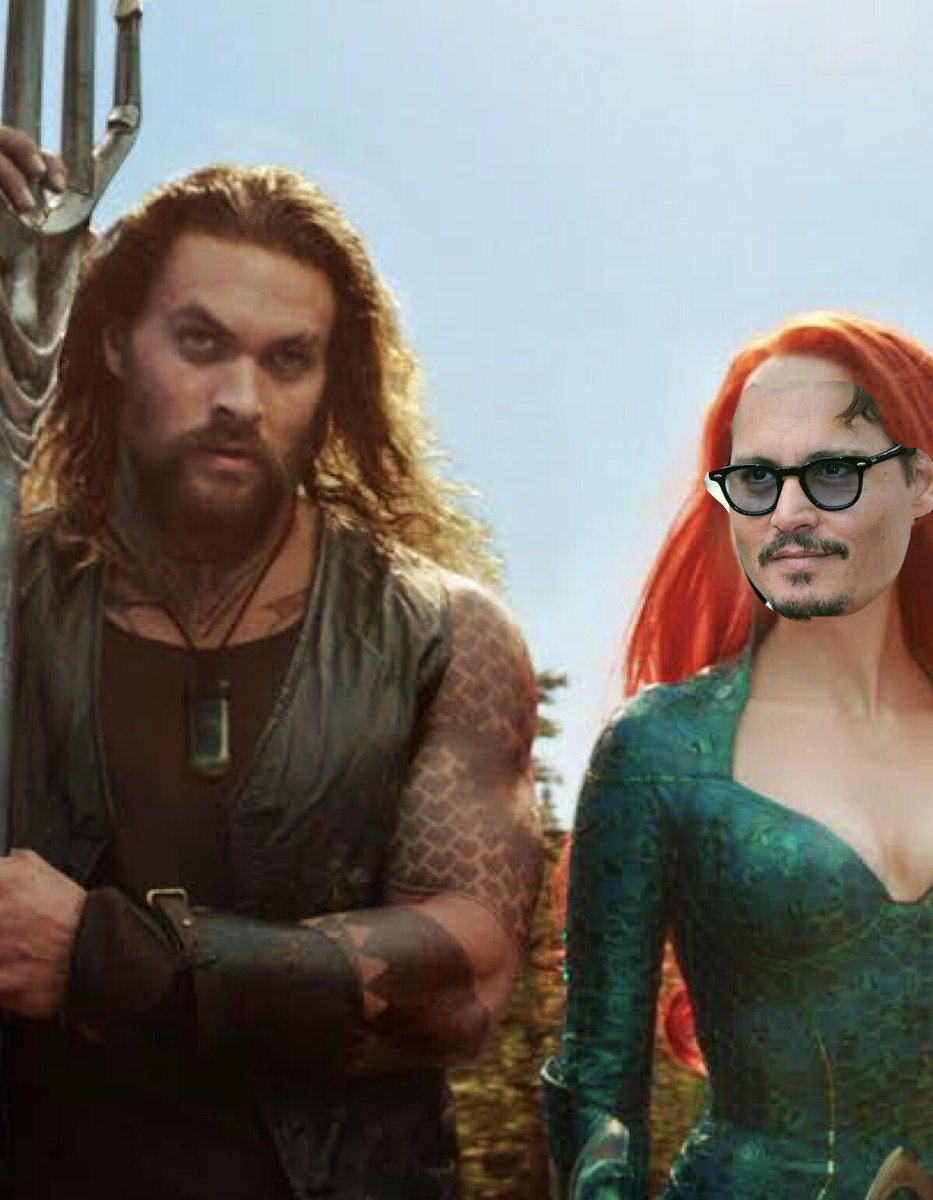 KaylaPlane's tweet photo. They should fire Amber Heard and then hire Johnny Depp as Mera, he’d do a much better job anyway #Aquaman2 #JusticeForJohnnyDepp https://t.co/nODhivOcU4