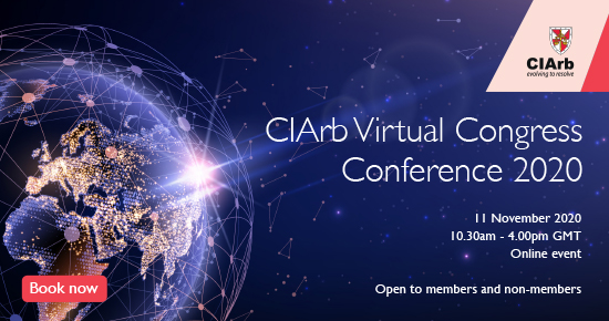 CareersInArb's tweet photo. #ArbitrationEvents

Join the @CIArb for Virtual Congress on November 11, 2020 (10:30 am), featuring a discussion about the Careers Landscape after 2020.

Members and non-members are welcome and can register here: https://t.co/gMfvjFnFhH

#CIArbCongress https://t.co/Zqaih5jxW2