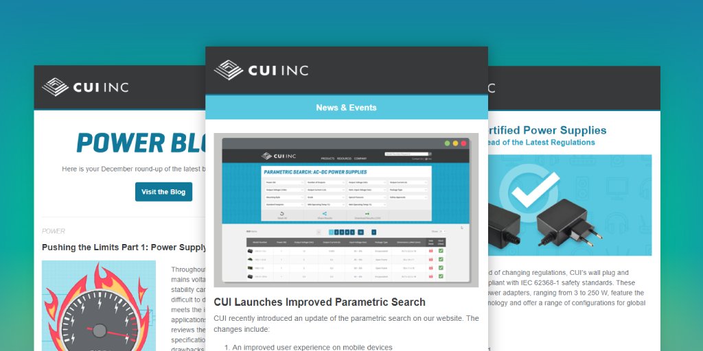 CUIInc's tweet image. Learn about new products and the technologies that power them, and expand your knowledge with technical resources that help with the design process.

bit.ly/3pf4fZw

#newsletter #cui #cuiinc #engineering #engineer
