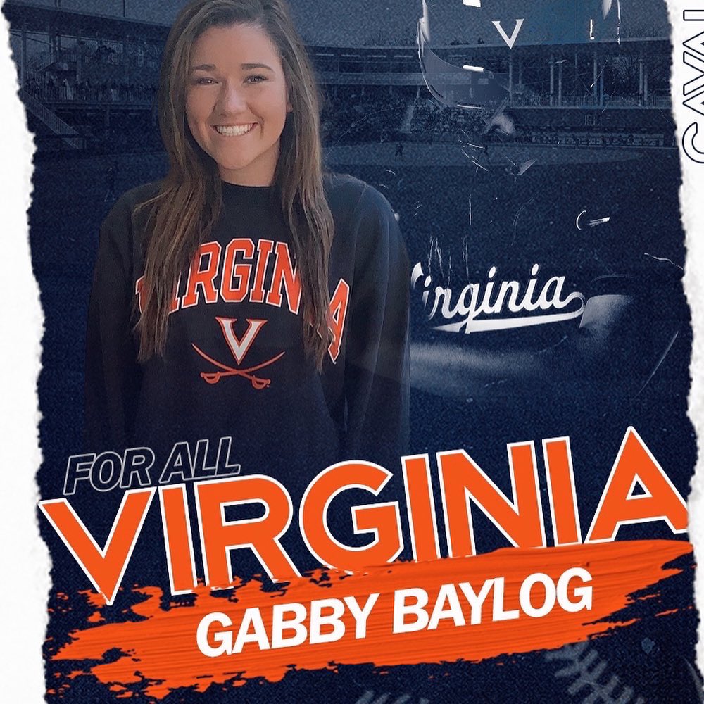 gbaylog's tweet photo. sometimes plans change, i am so excited to continue my softball career at the university of virginia. the biggest thank u to my lifelong friends that i have made at coastal. here’s to new beginnings #gohoos 🧡💙⚔️ https://t.co/Xy1LF9V5c6