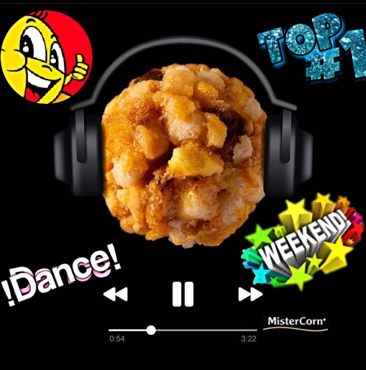 marco_mseyerm's tweet photo. #MisterCorn de @grefusa ¿estás buscando 🔍 Temazos? Pues mejor 👂🎧 @Los40Dance y bailar los mayores temazos del Fin De Semana. No hay mejor sonido que el crujido #MixAndGo ¿Verdad que si páharo? @Arturograo1 https://t.co/LziQyAWVLq