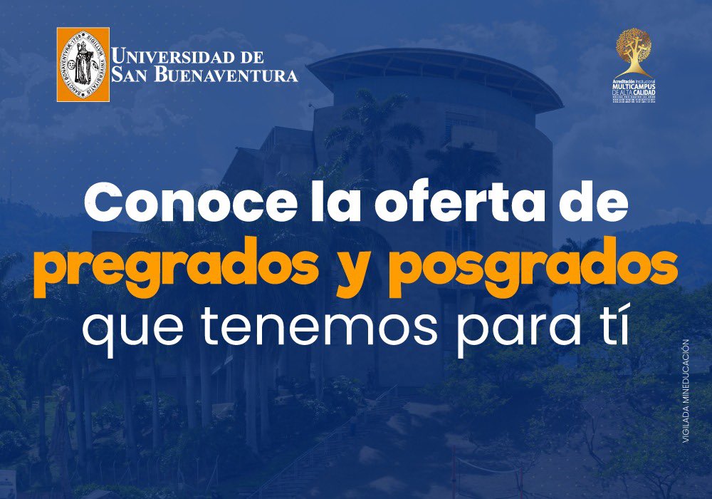 USBmed's tweet photo. 🤗 Elige una universidad con Acreditación Multicampus de Alta Calidad ➡️ Elige la #USBMed
Te invitamos a ser parte de nuestra comunidad Bonaventuriana. Conoce lo que tenemos para ti aquí https://t.co/UyFbEvdGO3 https://t.co/tZQzUw3cVh