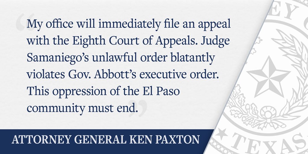 Texas Attorney General tweet media
