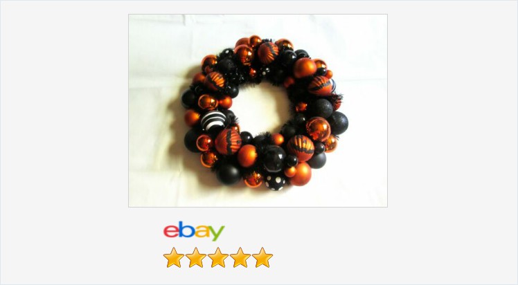 EtagereAntiques's tweet photo. Halloween Wreath Orange Black Balls Pumpkin Faces Garland | eBay #halloween #holidaydecor #wreath #halloweenwreath #orangeandblack #pumpkin #pumpkinfaces 
https://t.co/iND9jJegw6
(Tweeted via https://t.co/nQi0oquTl3) https://t.co/WTucGPJNZ7