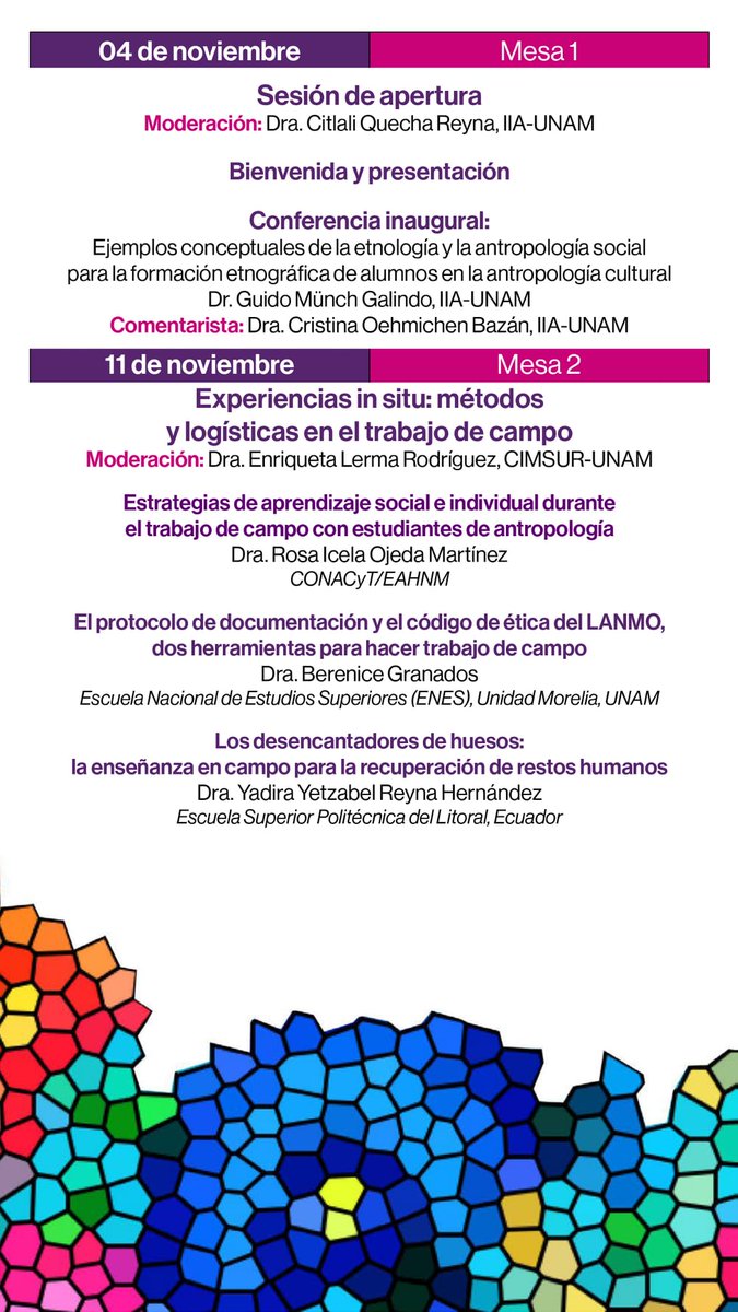 UNAM_FCPyS's tweet photo. Encuentro sobre Docencia y Prácticas de campo en Antropología

Transmisión por: https://t.co/joCjYgRLwA

II #CIMSUR #IIA #CEA #FCPyS #UNAM https://t.co/MwBKl19EzJ