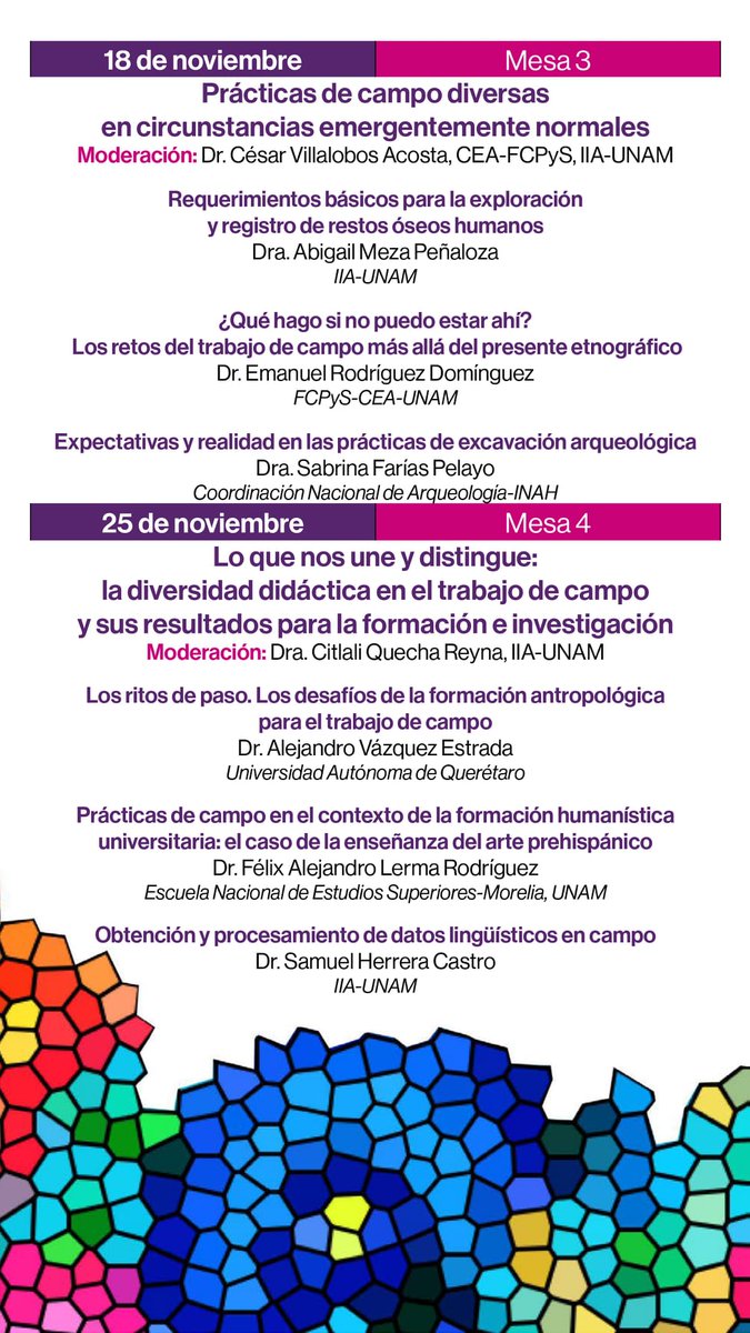 UNAM_FCPyS's tweet photo. Encuentro sobre Docencia y Prácticas de campo en Antropología

Transmisión por: https://t.co/joCjYgRLwA

II #CIMSUR #IIA #CEA #FCPyS #UNAM https://t.co/MwBKl19EzJ