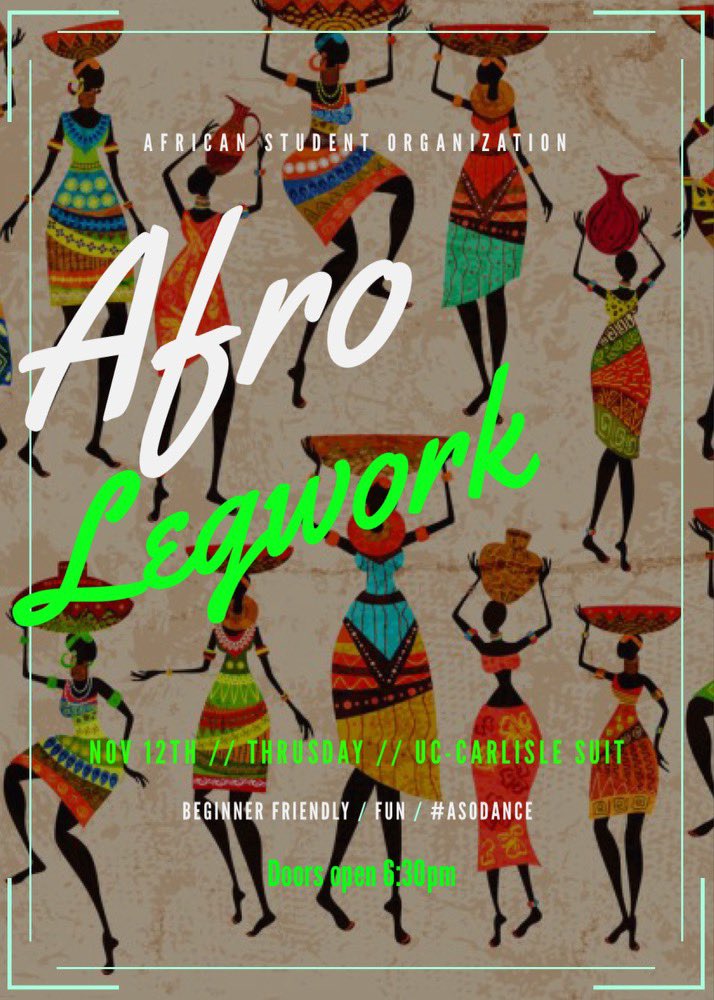 Is your afro-dancing lacking?? Do you want to legwork like a Marlian?? Do you just wanna learn the basics?? 

Then come and join us to better your leg work and get you to pro status!!