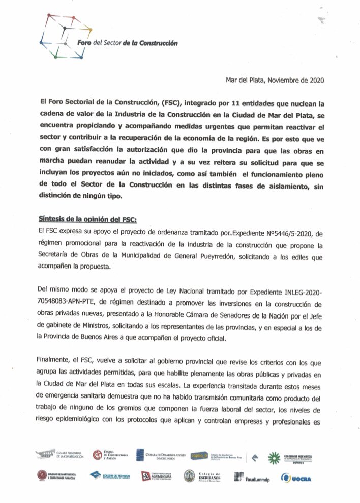 Foro Sectorial de la Construcción MDP tweet media