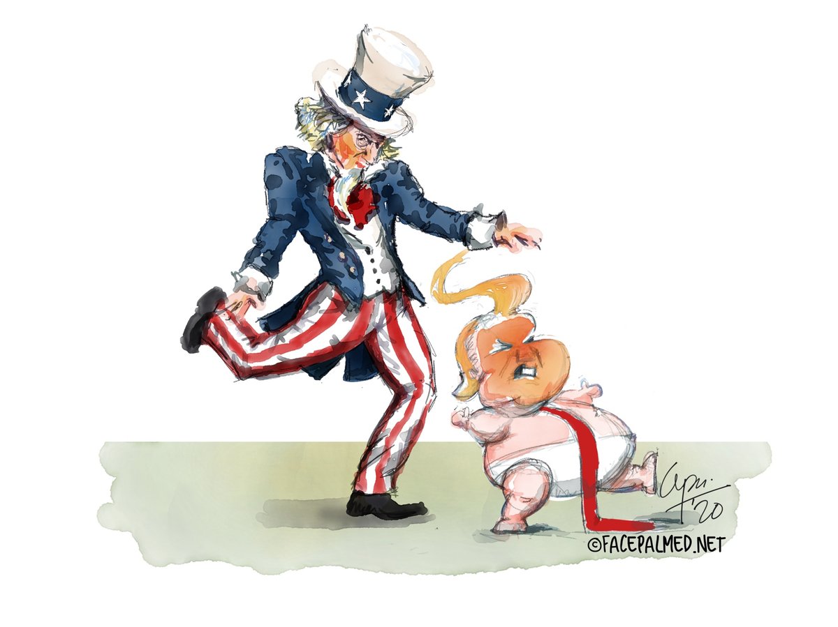 FacepalmedHumor's tweet photo. ‘Nuff said.
#facepalmed #decision2020 #biden #trump #politicalcartoon #editorialcartoon #politicalhumor #satire #votedhimout https://t.co/PHyQmOcNBx