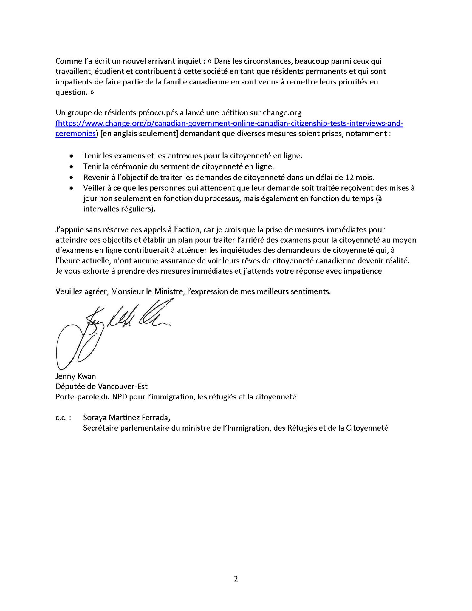 Jenny Kwan On Twitter Hearing Fr Permanent Residents Frustrated W Continued Delays In Canadian Citizenship Applications 8 000 Signed Onto Petition Simply Want To Know What Is The Minister S Plan To Resume Cancelled