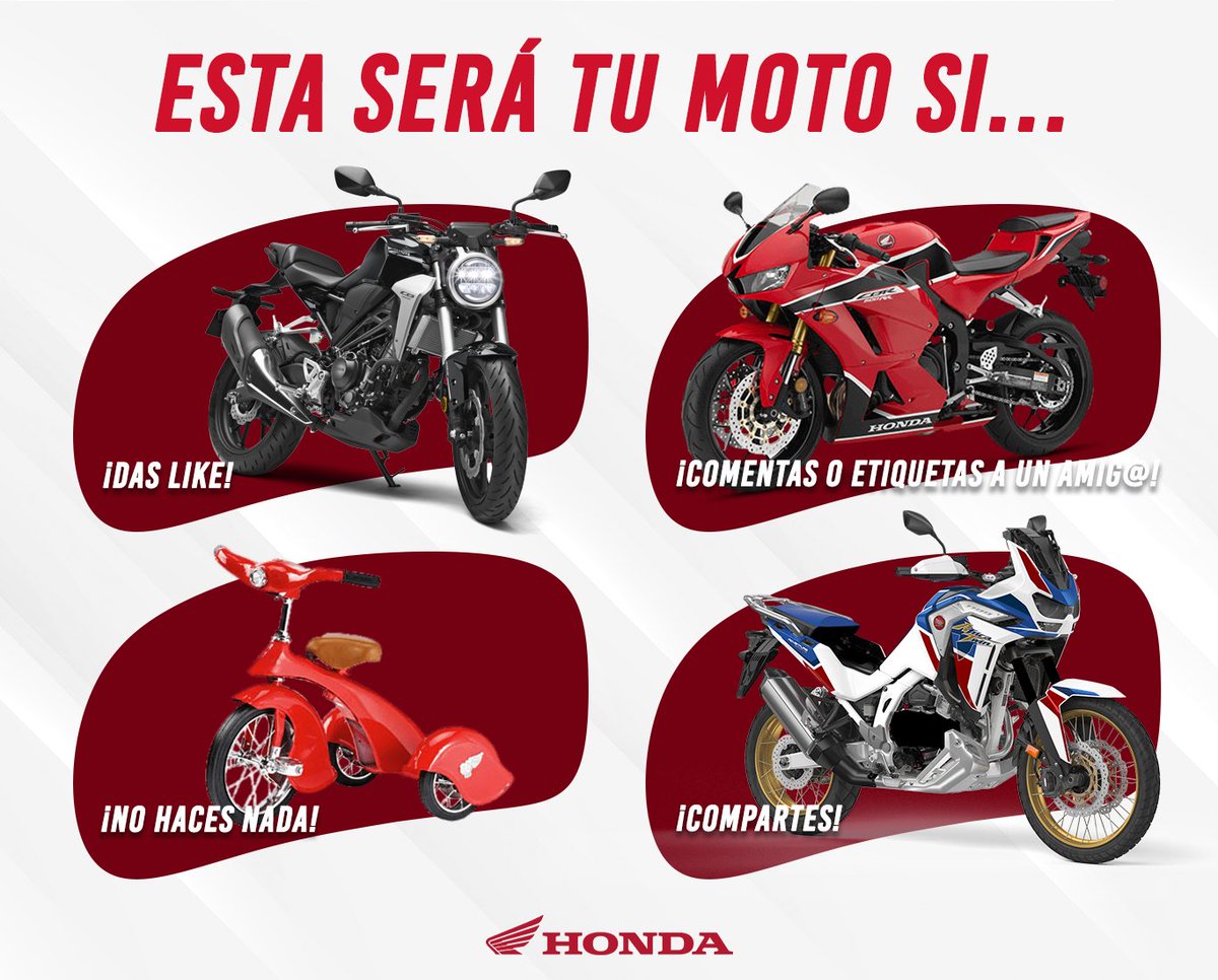hondamotos_mx's tweet image. Puede que no seas supersticioso pero ¿vas arriesgarte a perder la moto de tus sueños? 🤭 #hondamotosmx