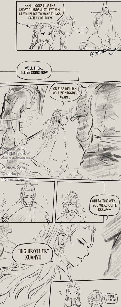 ?Mo Xuanyu Underworld story comic update!
XuanYu gege OvO+
*to be continued.
*see the thread or check my twitter moment 'For Mo XuanYu' for previous parts of the story