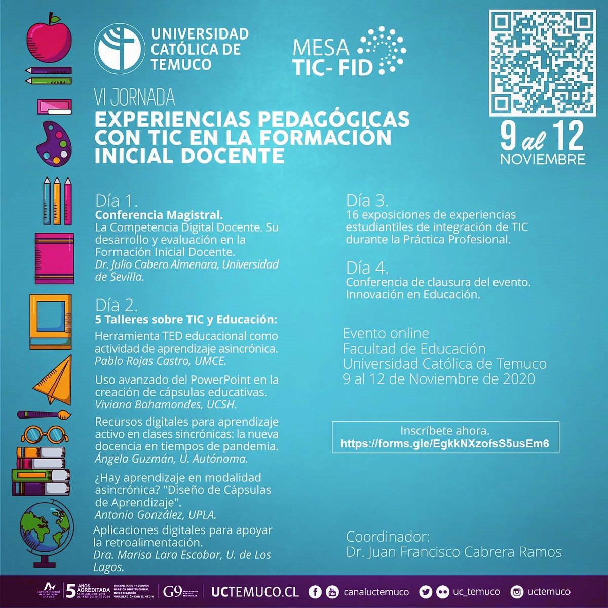 MesaTICenFID's tweet photo. 🔴 INSCRIPCIONES: https://t.co/inwwS5LJEJ #JornadaTIC2020 #Chile https://t.co/w36dNjKGPY