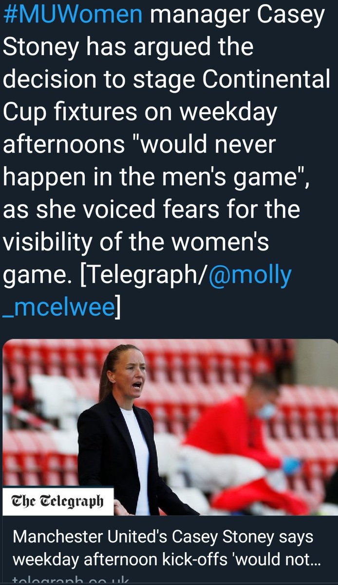 My manager is out here doing God's work on behalf of the women's game, but of course, we should talk about how women's football doesn't need rivalries.  #MUWomen
