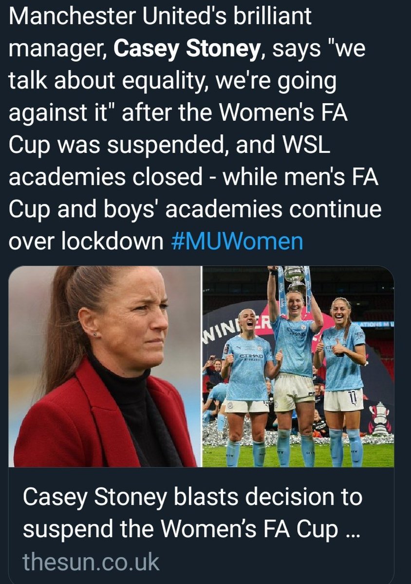 My manager is out here doing God's work on behalf of the women's game, but of course, we should talk about how women's football doesn't need rivalries.  #MUWomen