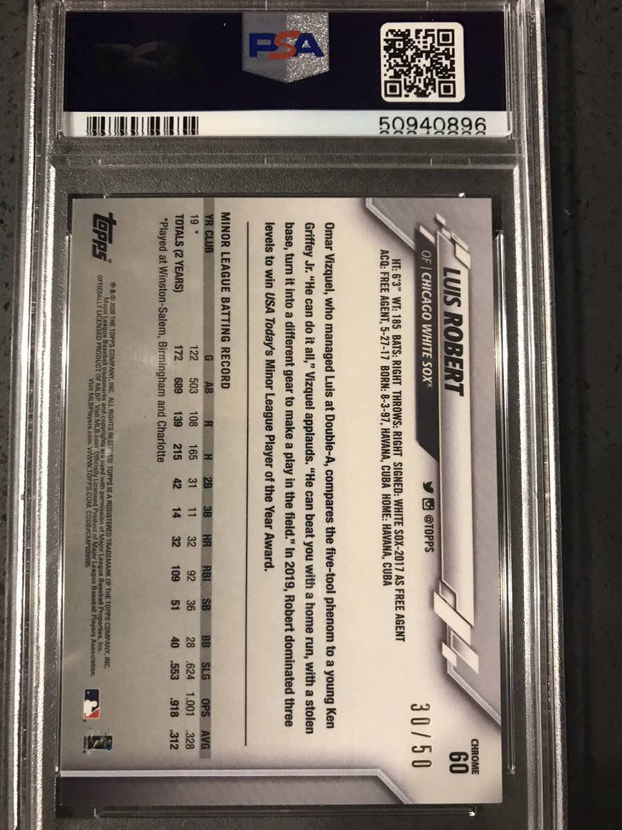 DNiedringhaus's tweet photo. Not $1

RC Luis Robert 30/50 Gold Refractor: Topps Chrome PSA 10

Any offers? 
@Hobby_Connect @HobbyConnector https://t.co/eBXCRvRwV4