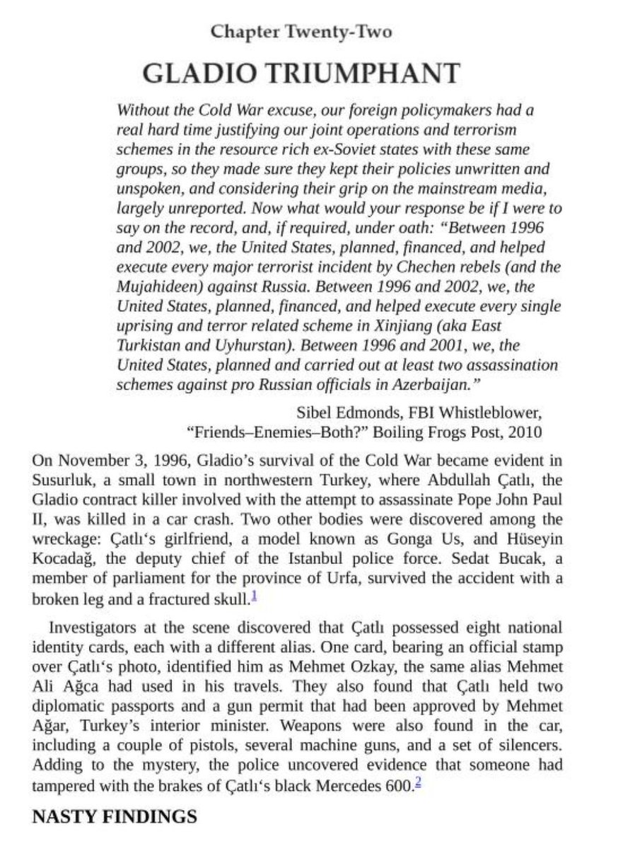 Gladio didn't die, though. It merely changed forms. In Turkey, where the deep state held a lot of power, the examples were clear in the 90s and persist to today with Gulen's movement.