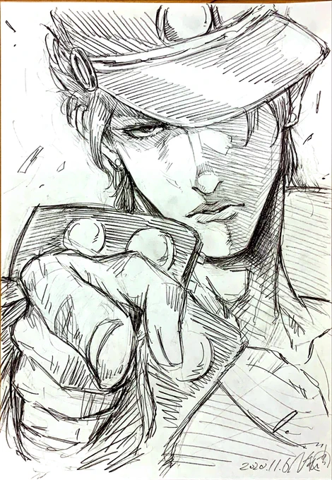 描かせて頂く機会がありましのでパート5☺️
#空条承太郎 