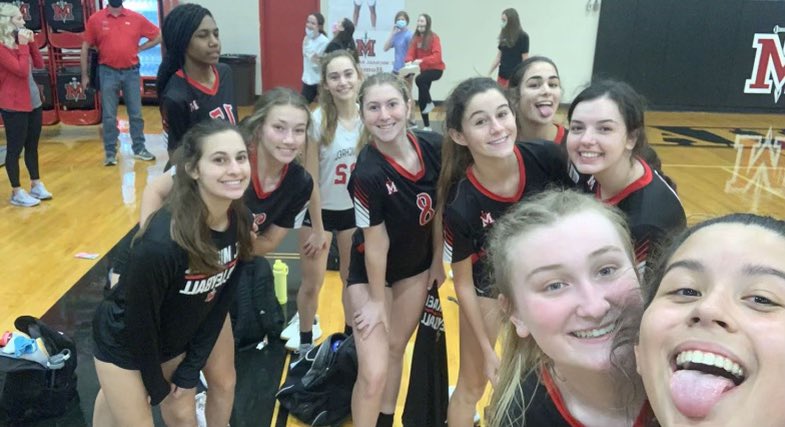 FambroughAdv's tweet photo. This is what it looks like to celebrate advancing to the LHSAA volleyball tournament. Congrats St. Michael on your win over Church Point #LHSAA ⁦@AdvocateSports⁩ https://t.co/jZH0RVEnfx
