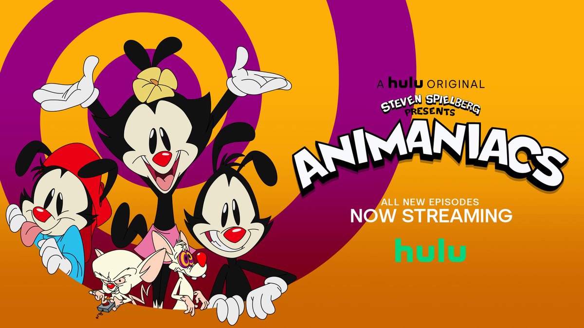 <a href="/KrabbyBreak/">The Krusty Krab 🦀 🍔</a> 🚨 THIS IS NOT A DRILL 🚨 It is now time for #Animaniacs! Catch all new zany and insany episodes of your favorite Warner siblings - and Pinky &amp; the Brain - now streaming only on Hulu!