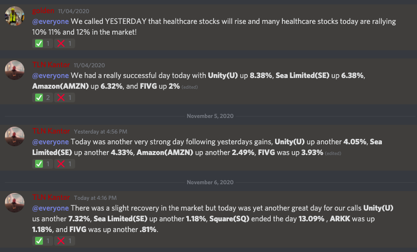 TLNinvests's tweet photo. Great week for our mid-term calls in our FREE investing discord! Join for premium research and opportunities in the market! https://t.co/Z6BpNqLm9f https://t.co/a6IP4uxlks