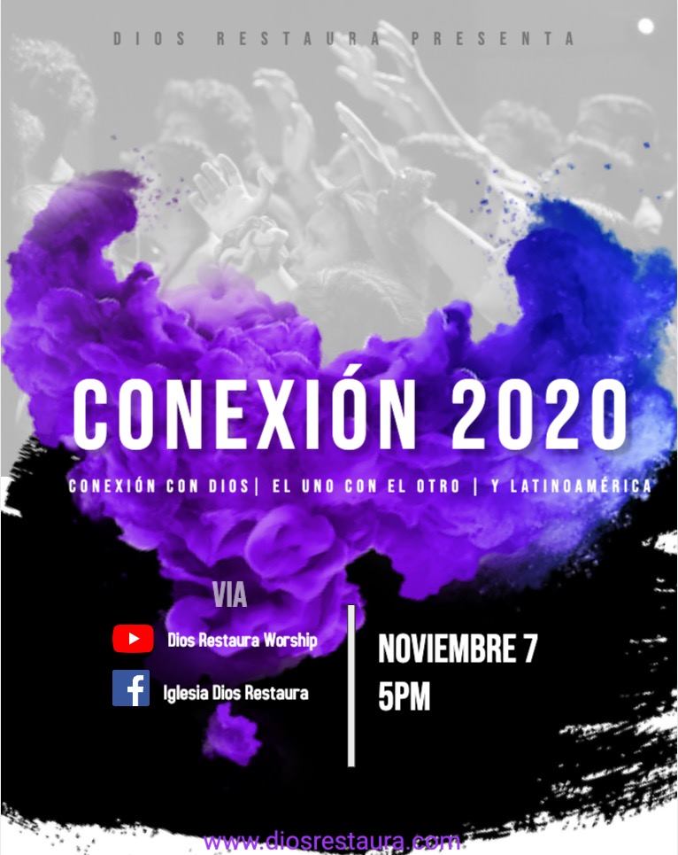 sentidosaltera's tweet photo. Mañana sábado 7 de Noviembre estaremos en el evento Conexión 2020, organizado por la Iglesia Dios Restaura de Los Ángeles CA, a las 7 p.m. hora de Colombia (5 p.m. en LA) No se lo pierdan!
#SentidosAlterados #AlteraTusSentidos #Conexion2020 #IglesiaDiosRestaura #PorqueÉlNoCambia https://t.co/cqlqDYVZEZ