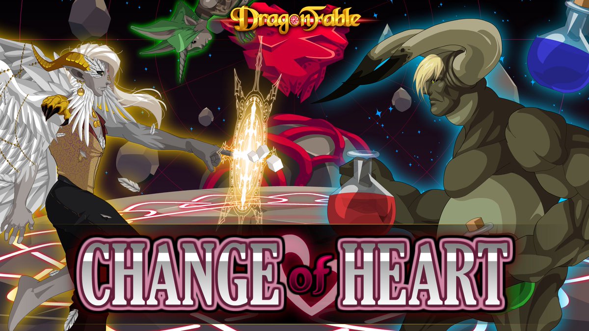 TomixDF's tweet photo. This week's #DragonFable release is LIVE! The Change of Heart board has appeared at the Inn at the Edge of Time. Do you have what it takes to face off against the Baleful Brothers of Apsaydaaun? Also, the Turdraken Wyvernling pet is now available! https://t.co/Or7xqBvBmC https://t.co/E8ptTQis7U
