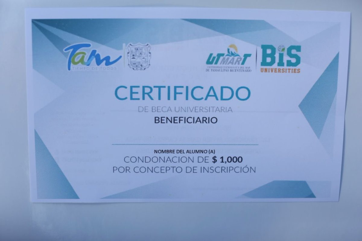 También agradecemos las 15 becas para jóvenes que deseen ingresar a este plantel <a href="/gobtam/">Gobierno Tamaulipas</a> @PescayAcuaTam