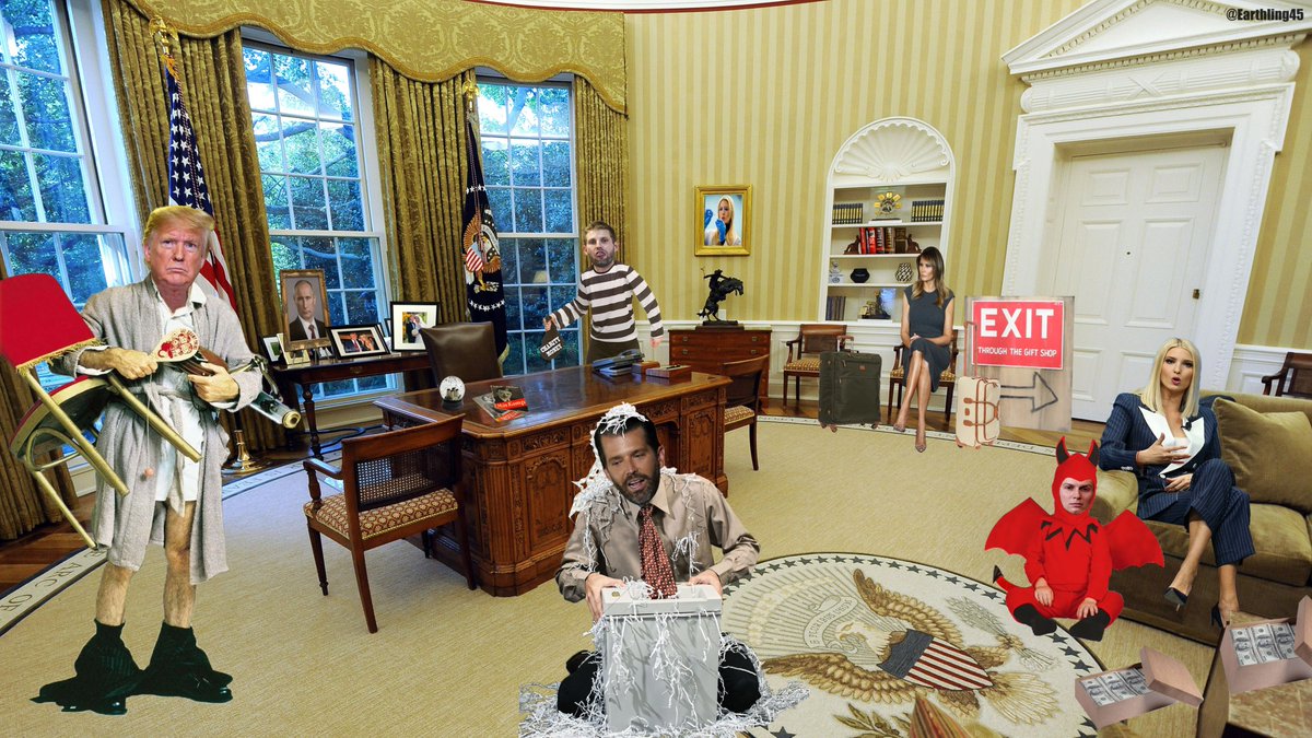 Earthling45's tweet photo. Meanwhile at the White House....#TrumpMeltdown #TrumpIsALaughingStock #ByeDon #NepotismBarbie #JaredisEvil #DonJr4Rehab #flotus #Election2020 #BidenHarrisToEndThisNightmare https://t.co/riCPjnYYvw