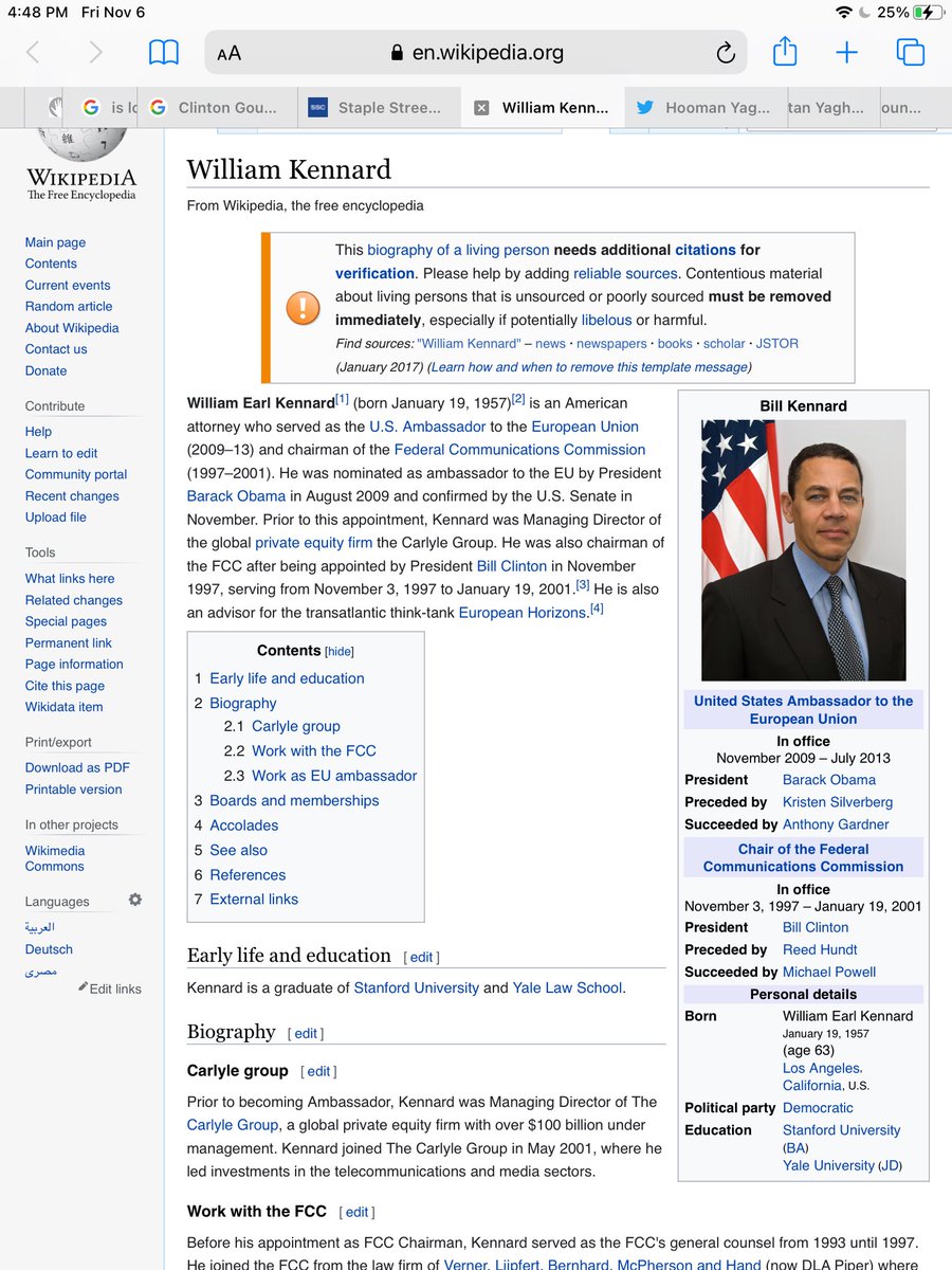 And this guy is on the board.He served under Obama as Ambassador to the EU.