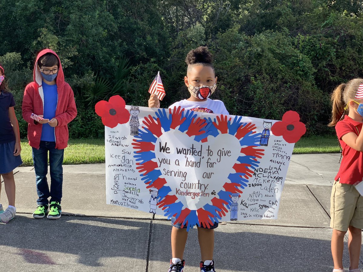 Teaching out students to honor our Veterans with a drive by parade today! <a href="/AddisonGDavis/">Addison Davis</a> <a href="/hubofschool/">HCPS Library Media</a> <a href="/ClarkElemTampa/">H. Clark Elementary</a> <a href="/HcpsTeach/">HCPSTeach</a>