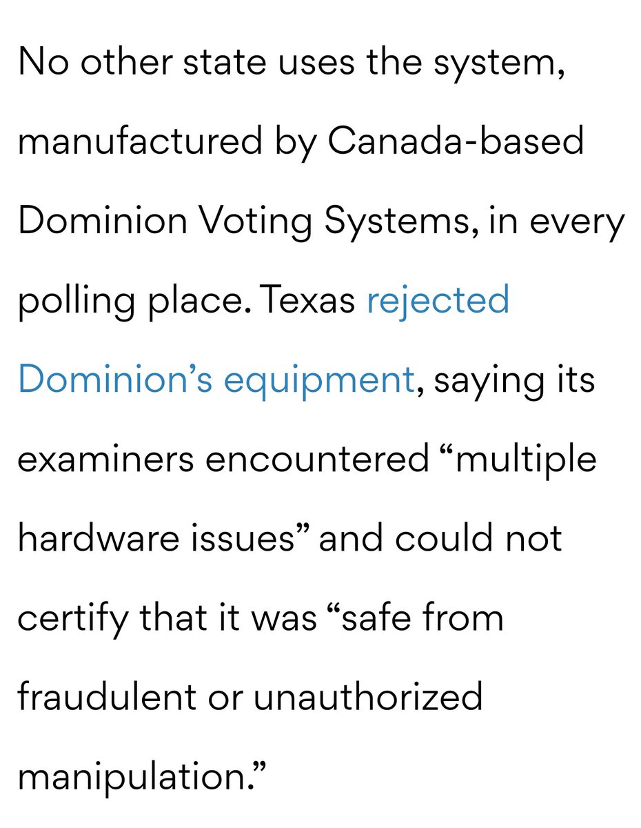 Specific concerns over Dominion Voting Systems was documented prior to 2020 elections. Texas rejected Dominion while others purchased them. Georgia totally ignored warnings. https://www.ajc.com/politics/election/in-high-stakes-election-georgias-voting-system-vulnerable-to-cyberattack/TBFT5U5BH5AZZPFPZTP3LFQ7RY/