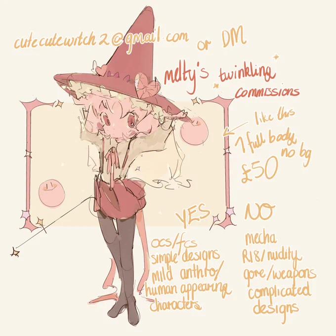 hello everyone :3
i've decided to open commissions again, this time for ten slots! if you're interested send a dm or email me!
okay bye! u3u 