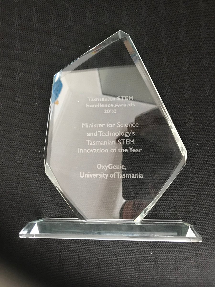 Many congratulations to our Senior Lecturer Tim Gale at the School of Engineering <a href="/Sciences_UTAS/">Sciences and Engineering at University of Tasmania</a>
 <a href="/UTAS_/">University of Tasmania</a>
&amp; the Gremlin team 4 receiving Tasmanian STEM Excellence Awards 2020 4 their OxyGenie project from Minister for Science and Technology’s Tasmanian STEM Innovation of the Year.