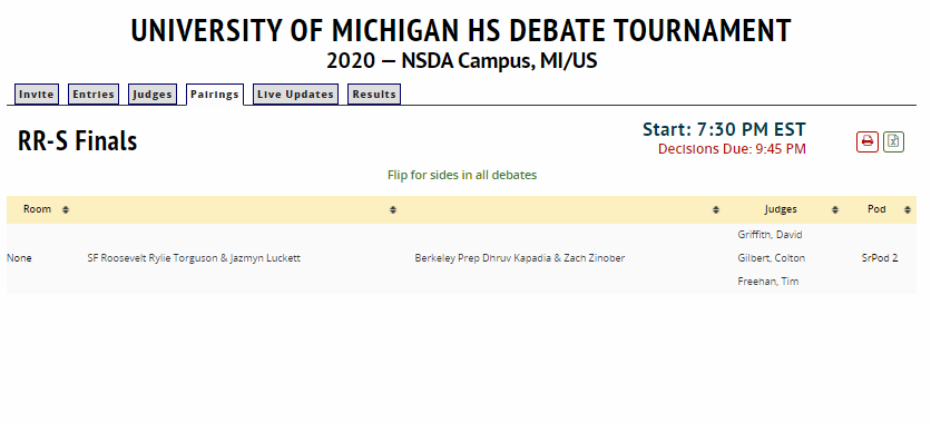 RHSDebate's tweet photo. Congrats to Jazmyn and Rylie on making finals at the University of Michigan Senior Round Robin tournament!  A great start to the weekend.  Good luck in finals! https://t.co/QYkZkCY0fY