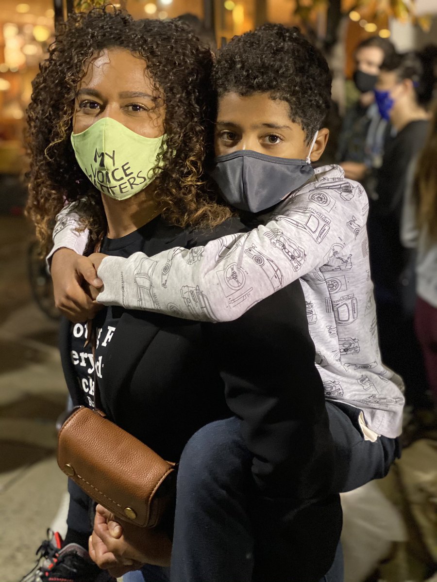 Keisha Usher-Martin brought her son Chase, 9, cause after several BLM protests she wanted to show him joy in protest too. “we had a lot of conversations about slavery and the history of this country. this is just a little glimpse of hope of how we’re going to continue fighting.”