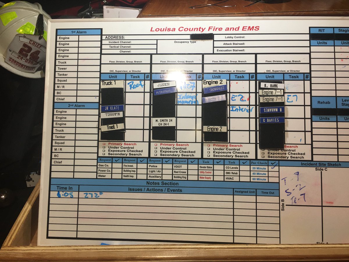 ChiefLCretired's tweet photo. Fire alarm = actual fire in commercial bld this evening. Strong work by Chief 24 w/command &amp; T1, E24. Photos from Chief Hawk on scene. https://t.co/leNtS5BvHR