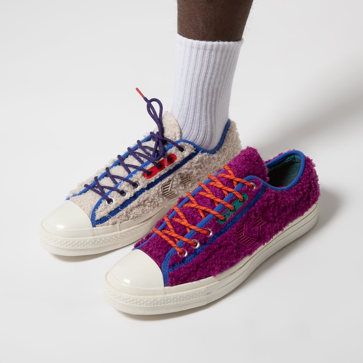 Converse Star Player Retro Sherpa Low Men, Cactus Flower Egret |  Graffitishop