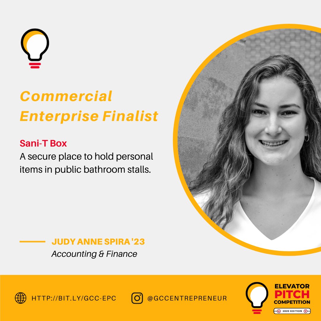 Congratulations to the 2020 Elevator Pitch Competition FAN FAVORITE Award winner:

Sani-T Box - Judy Anne Spira

Congratulations Judy Anne!