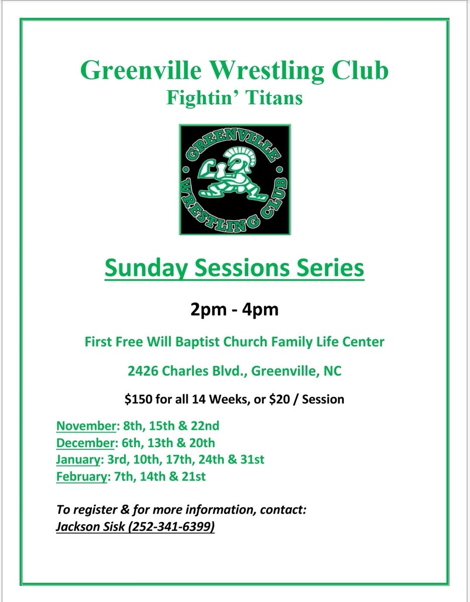 pgvTitans's tweet photo. GWC kicks off  Sunday Sessions Series this Sunday, November 8th.
1st series will cover:
- Scoring w/ Collar Tie Counters 
- Leg Riding Defense https://t.co/uiNMxQr4qM