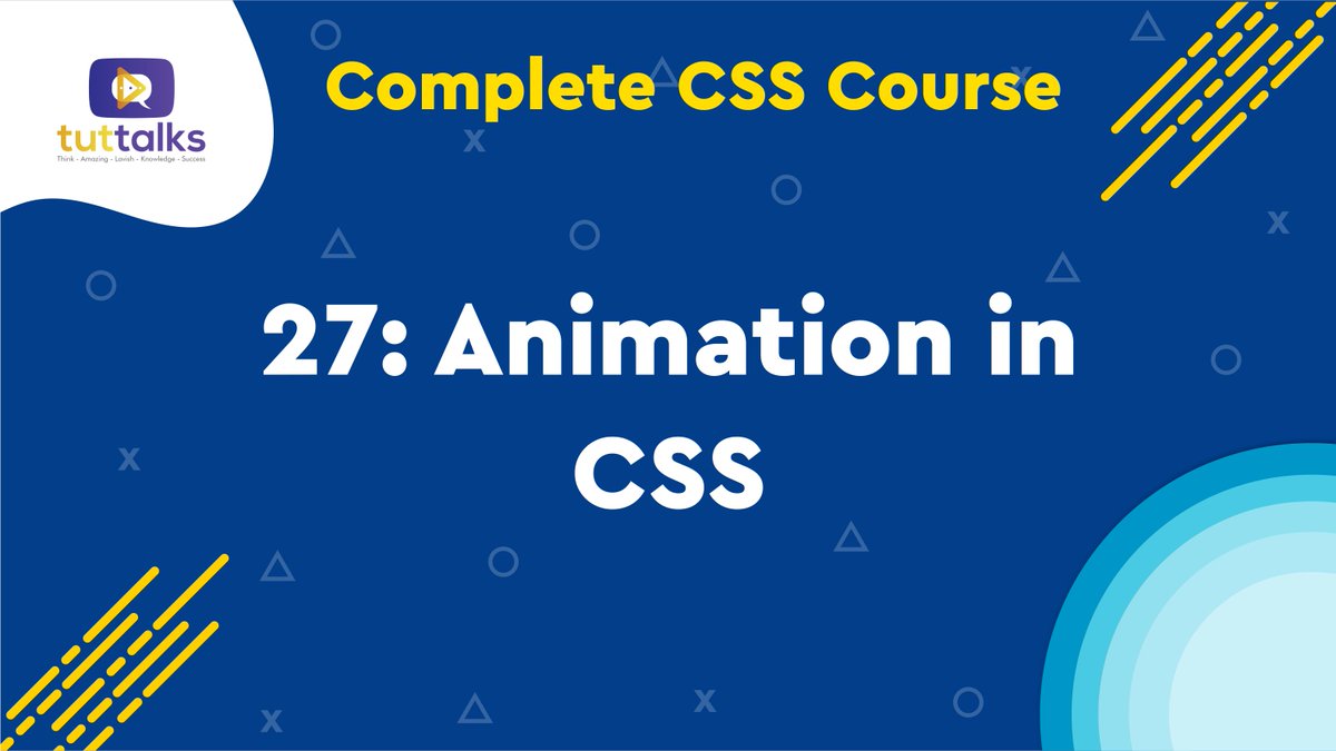 tuttalkspk's tweet image. This tutorial is CSS for Beginners in Urdu/Hindi. In this lecture, we will discuss the Animation in CSS.
You can watch it on YouTube.
youtu.be/rW4nO8qM_wo
#csscrashcourse #cssfullcourseinurdu #TutTalks