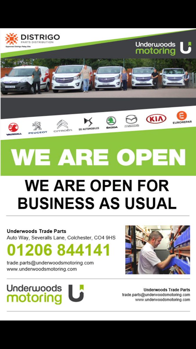 parts_trade's tweet photo. Continuing to supply you with Vauxhall, Mazda, Kia, Skoda, Peugeot, Citroen parts through Lockdown 2.0. Along with our eurorepar range to keep your workshops flowing https://t.co/4SfDgDI52g