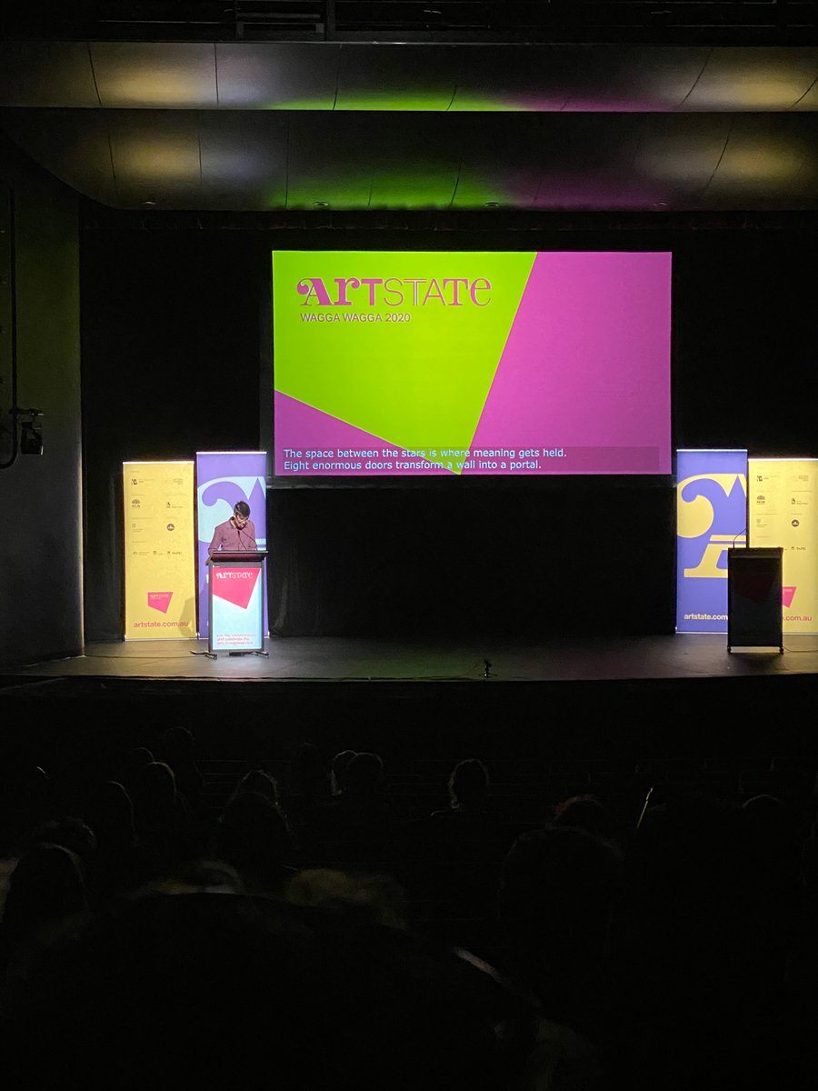 artstatensw's tweet photo. The very talented poet, Lachlan Brown has just wowed the audience with some incredible words to summarise his experience at #ArtstateWagga https://t.co/bUXoroWPkl