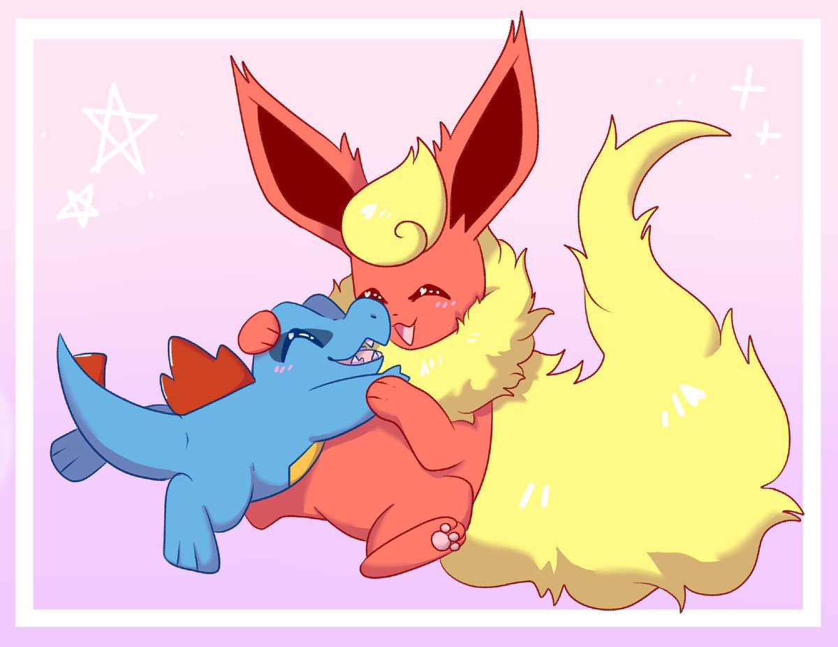 KiwiStarFroot's tweet photo. Flareon and Totodile are best friends too!
#flareon #totodile #pokemon https://t.co/AQXZyergYj