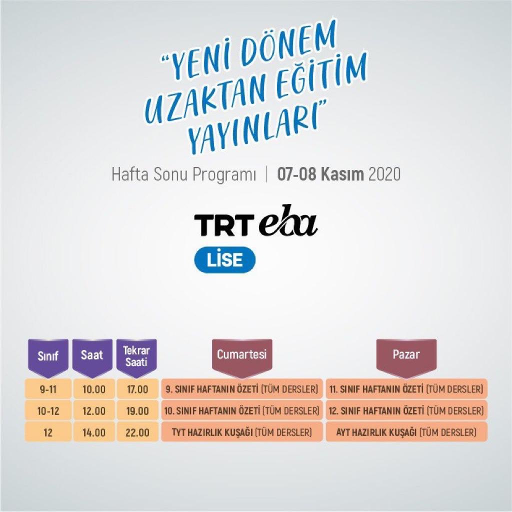 moguz15's tweet photo. 📺TRT EBA Kanalları Hafta Sonu da Dopdolu
🧒🏻👦🏻İlkokul kanalında haftanın özetinin yanı sıra özel eğitim ve yetişkin kuşağı,
✍️ EBA ortaokulda ders tekrarları ve LGS hazırlık,
��Lise kanalında haftanın özeti ve YKS hazırlık kuşağı.
⏰10.00'da bekliyoruz.
🗓7-8 Kasım 2020 https://t.co/Aq2Queu3lD